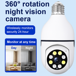 Remote Surveillance Camera HD 1080P 360° Automatic Tracking Smart CCTV Bulb Camera Waterproof Night Vision 2 Way Audio
