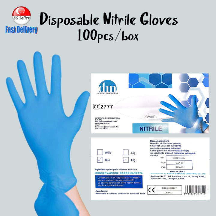 [Buy 10 Get 10 Free] (100pcs) Disposable Gloves Nitrile Glove Medical