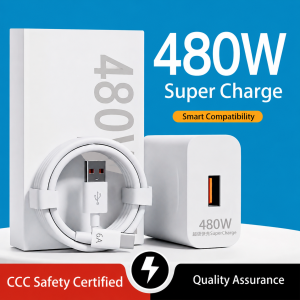 CSSS  : 480W USB or TYPE C  Fast Charger Set – Super Fast Charging Adapter with 6A Data Cable