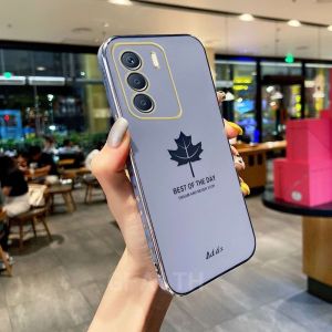 Casing Infinix Zero 5G 2023 Silikon Maple Daun Free Tali lanyard Motif Plating List Gold Soft Case Handphone