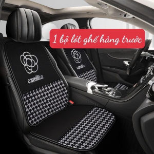 Bộ Gối Tựa Ô Tô/Lót Ghế Ô Tô Thêu Hoa Trà CAMILLIA Chất Liệu Vải Dệt Cao Cấp Thoáng Khí  Ghế Văn Phòng