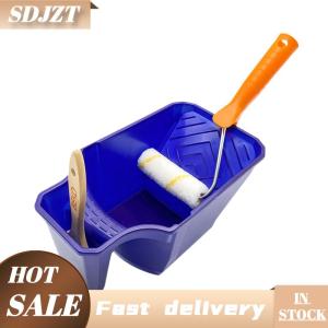 SDJZT 4-inch Handheld Paint Cup With Roller Holder - Durable PP Material Large Capacity Convenient For Brushes And Rollers