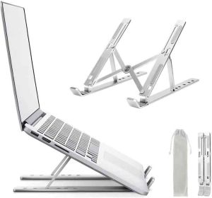 Giá đỡ laptop Macbook Ipad Đế tản nhiệt gấp gọn bằng nhôm điều chỉnh 6 cấp độ