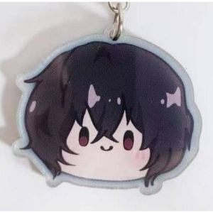 5 Styles Bungou Stray Dogs Anime Shake Keychains Cute Dazai Osamu Nakajima Atsushi Nakahara Chuuya Edogawa Ranpo Akutagawa Ryuunosuke Figures Acrylic Keyring Pendant Gift