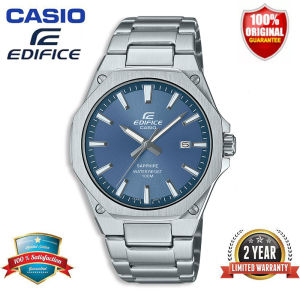 (2 Years Official Warranty) Jam Tangan Lelaki Edifice EFR-S108 Chronograph Men Business Fashion Watch 100M Water Resistant Shockproof and Waterproof Full Auto-Calendar Stainless Steel Leather Band Mens Quartz Wrist Watches EFR-S108D-2A