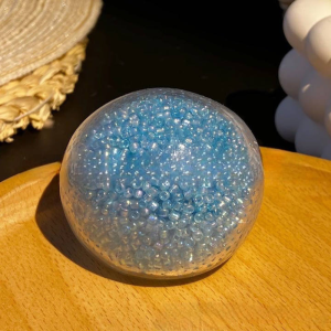 XUECHUANGYING Transparent TPR Crystal Ball Simulation Elastic Hand Made Ball Pinch Toy Trick Gift Colorful Slow Rebound Toy Kid Gift