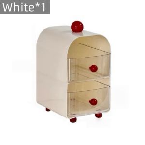 2ชั้น กล่องใส่ของ กล่อง กล่องเก็บถุงชา กล่องเก็บของ ใช้สำหรับเครื่องเขียน เครื่องสำอาง Cutie world