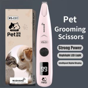 PAZNUL with LED Light Pet Dog Electric Groomer Trimmer Cordless Low Noise Face Ear Hip Paw Shaver High Quality USB Rechargeable Pet Foot Hair Trimmer Cat Dog
