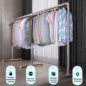 💥Customize💥Multiple Sizes Clothes Rack Drying Shelf Ampaian Baju Gantung Baju Jubah/Rack Hanger/Rak Sangkut Baju Besi/Penyangkut Baju Kayu
