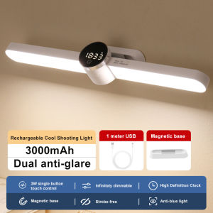 LEDการป้องกันดวงตา การศึกษาโคมไฟตั้งโต๊ะ แสงการอ่านหอพักนักเรียนที่กำหนดเวลาและแบบชาร์จไฟได้