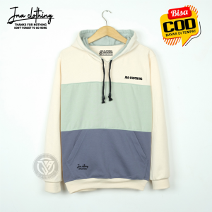 Hoodie Pria Kombinasi Varian Tiga Warna Best Seller Kekinian Jaket Sweater Tebal Lembut Premium Quality Distro Branded JNA Hudie Jumper Cowok Cewek Size M L XL XXL