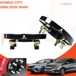 Honda City Wheel Spacers 15mm or 25mm Hubcentric PCD 4x100 CB 56.1mm M12x1.5 - Forged Aluminum (1998-2026)