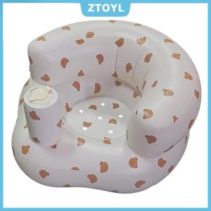 ZTOYL เก้าอี้เป่าลมแบบพกพาพับได้สำหรับเด็กทารกโซฟาพีวีซีอเนกประสงค์สำหรับฝึกนั่งในห้องน้ำเก้าอี้อาบน้ำสำหรับเด็ก