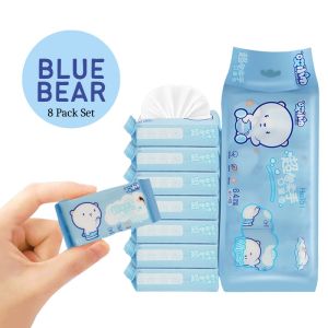 8 in 1 Set Baby Wipes 64pcs Mini Multipurpose Wipe Easy To Carry Outdoor Travel Size 8pack set