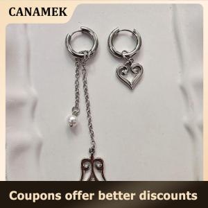 【 CANAMEK 】 Retro Pearl Pendant Drop Earrings For Women Personality Tassel Earrings Jewelry Gifts
