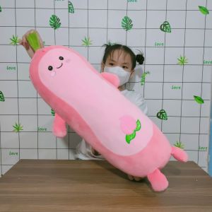 GẤU BÔNG ĐÀO HỒNG SIZE LỚN GỐI ÔM MINISO PEACH CO GIÃN CHỐNG NHĂN AN TOÀN CHO BÉ