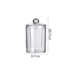Cosmetic Cotton Storage Box Transparent Makeup Remover Cotton Box Cotton Swab Storage Box with Lid