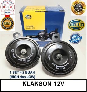 KLAKSON KLEKSON HORN DISC DISK BULAT MOBIL MOTOR 12V HELLA