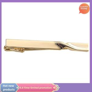 Graceful 1Pc Tie Clip for Men Copper Simple Bar Clasp Fashion Mens Classic Tie Clip
