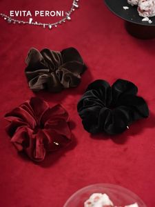 EVITA PERONI | "Whispers of Velvet" Velvet Scrunchy | High Quality Female Hair Tie | Getah Rambut | Hair Accessories