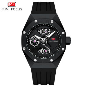 Jam Tangan Exclusive Pria Mini Focus Rotating Wheels Original Anti Air