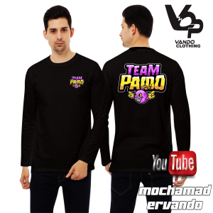 Vando Kaos Lengan Panjang Pria Distro Team Paido Kata Kata Keren Cotton Combed 30s Kekinian