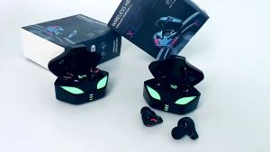 TWS Earphone Bluetooth X1 Full bass Lampu LED RGB Headphone Nirkabel Earbud Nirkabel Olahraga Headset Gaming Stereo 9D extra bass low delay hedset blututh semua hp