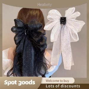 Heabety Fashion Fashion Large Bow Hair Claw Clip Super Fairy Temperament Headdress Women Hair Clip Sweet Hair Accessories