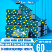 LamPure 60 Packs Soft Facial Tissue Tissues Face Tissue Flexible And Skin Friendly 4ply 168pcs