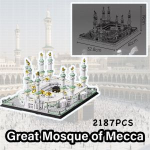 MINGER Great Mosque of Mecca Muhammad Ali Taj Mahal Sheikh Zayed Hagia Sophia Masjid Architecture Building Blocks Toys