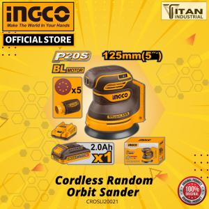 INGCO Cordless Random Orbit Sander CROSLI20021 • Tm ss