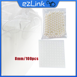 100Pcs White Imitation Pearls 8/10mm Large Pearl Beads Loose Jewelry Floral Pearls For Decoration