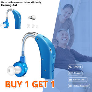 【But 1 get 1】Portable Mini Hearing Aid Digital Sound Amplifier BTE Audio Enhancer Device For Elderly  Deafness  Lightweight