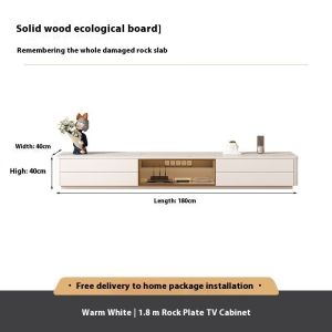 [CozyNest ]Rock Plate Simple Modern Console Solid Wood TV Cabinet Combination Small Apartment Living Room