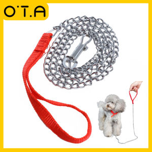 OTA โซ่หมา โซ่ล่ามหมา โซ่สุนัขเล็ก สายจูงสุนัข สายจูงสัตว์เลี้ยง โซ่จูงสัตว์ แมว หนา 2mm ยาว 150 cm