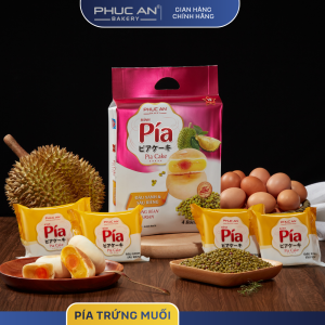 Bánh Pía Phúc An Số 19 - Đậu Xanh Khoai Môn Sầu Riêng Mix Trứng Muối - 400gr/ 4 cái/túi