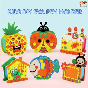 TOY.YOT Kids Children DIY EVA Pen Holder Art Craft Kindergarten Material Activity Aktiviti Prasekolah Kraftangan Tadika Taska