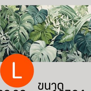 ภาพพิมพ์แคนวาส ภาพใบไม้ กรอบลอยมินิมอล ตกแต่งบ้าน ห้องนั่งเล่น สีสวย คมชัด คุณภาพดี ส่งไว (ส่งจากไทย)