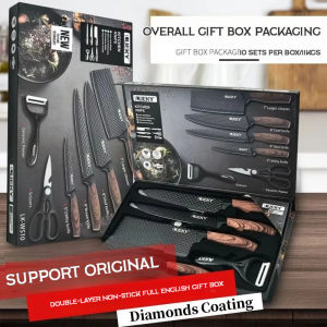 [SG Stock]Kitchen Knife Set Gift Cooking Knife Set German Stainless Steel Knife 6-piece Set