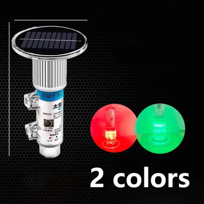 【Delivery 24 hours】Solar Power Grid Signal Lights Sea Signal Lights Control Flashing Lights Three-Color Lights Explosion Flashing Lights Fully Sealed Waterproof Anchor Solar Fish Lure Lamp