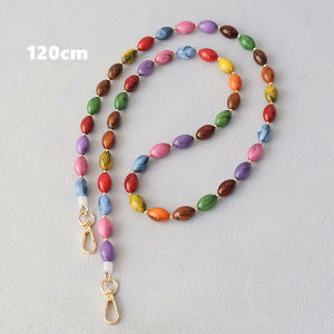 New Fashion Woman Bag Accessory Detachable Vintage Candy Beaded Chain Acrylic Bag Long Rope Straps Women Handbag Shoulder Handle Chains