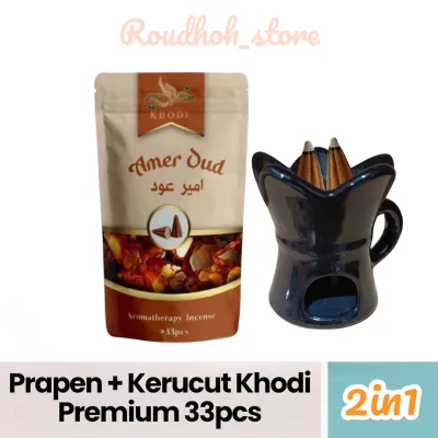 paket dupa kerucut premium 33pcs prapen tungku bukhur krucut asap bawah aromaterapi pengharum kamar