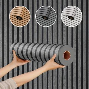 10M length Peel and Stick Wood Grain Wallpaper | 45Cm Width Waterproof PVC Easy Clean Wall Decor