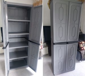 🇸🇬 <LazMall> Toyogo SELF ASSEMBLY Full Height Outdoor Waterproof Storage / Shoe Cabinet Cupboard Lockable (608-2)