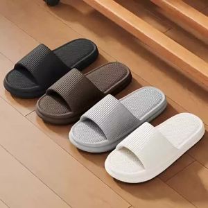 In-Stock Bathroom Slippers For Women Summer CoupleS Sandals Shower Slide Sandals Eva Slippers Large Size Home Slippers