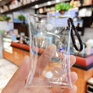 Waterproof Transparent Hanging Bag Anime Doll Display Keychain Box Transparent Blind Box Pouch Wallet Data Cable Storage Box