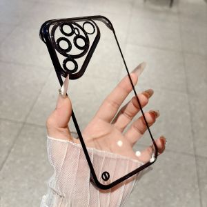 Luxury Slim Frameless Plating Clear Case For Huawei Pura90 Pro Max P80 P70 P60 Mate 80 70 60 Nova 15 14 Pro Max Plus Ultra Cover