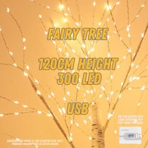 (SG LOCAL) Birch Fairy Firefly Decorative Artificial Indoor Twig Tree Festive Decor LED Light USB CNY Chinese New Year Christmas Xmas Decoration