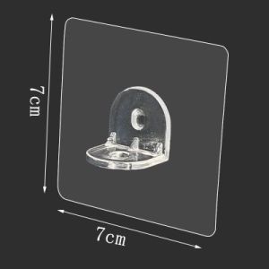 ตะขอฐานรองชั้นวางของ บอร์ดรองรับ ไม่เจาะรู ฉากกั้นตู้เสื้อผ้า ชั้นคงที่ ตะขอวาง ชั้นวางของ รองรับหมุดกาว