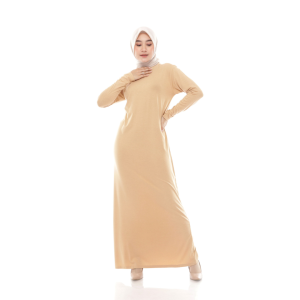 Inner Manset Gamis Wanita Lengan Panjang Kaos Premium Adem Biiu
